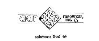 ADR RESOURCES, INC. SOLUTIONS THAT FIT logo