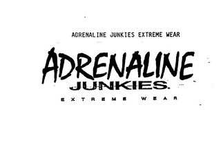 ADRENALINE JUNKIES EXTREME WEAR logo