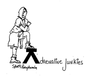 ADRENALINE JUNKIES SPORTS PARAPHENALIA logo
