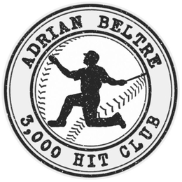 ADRIAN BELTRE 3,000 HIT CLUB logo