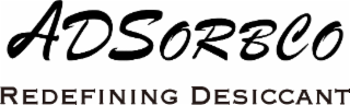 ADSORBCO REDEFINING DESICCANT logo