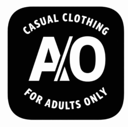 ADULTS ONLY CASUAL CLOTHING logo