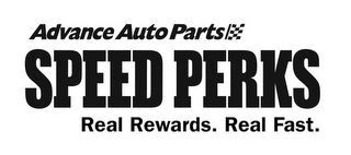 ADVANCE AUTO PARTS SPEED PERKS REAL REWARDS. REAL FAST. logo