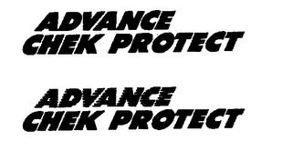 ADVANCE CHEK PROTECT logo