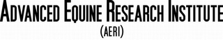 ADVANCED EQUINE RESEARCH INSTITUTE (AERI) logo