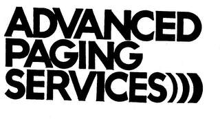 ADVANCED PAGING SERVICES logo