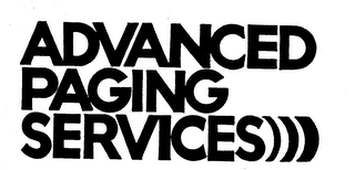 ADVANCED PAGING SERVICES logo