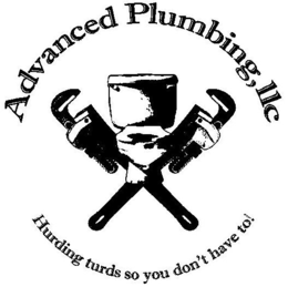 ADVANCED PLUMBING, LLC HURDING TURDS SOYOU DON'T HAVE TO! logo