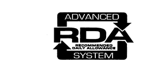 ADVANCED RDA SYSTEM RECOMMENDED DAILY ALLOWANCE logo