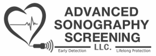 ADVANCED SONOGRAPHY SCREENING LLC. EARLY DETECTION LIFELONG PROTECTION logo