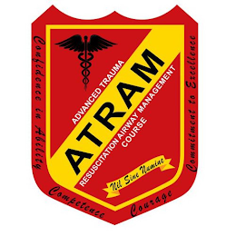 ADVANCED TRAUMA RESUSCITATION AIRWAY MANAGEMENT COURSE ATRAM CONFIDENCE IN ABILITY COMPETENCE COURAGE COMMITMENT TO EXCELLENCE NIL SINE NUMINE logo