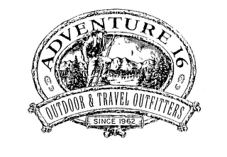 ADVENTURE 16 OUTDOOR & TRAVEL OUTFITTERS SINCE 1962 logo