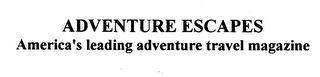 ADVENTURE ESCAPES AMERICA'S LEADING ADVENTURE TRAVEL MAGAZINE logo