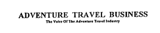 ADVENTURE TRAVEL BUSINESS THE VOICE OF THE ADVENTURE TRAVEL INDUSTRY logo
