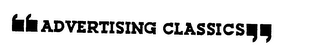 "ADVERTISING CLASSICS" logo