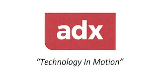 ADX "TECHNOLOGY IN MOTION" logo