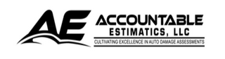 AE ACCOUNTABLE ESTIMATICS, LLC CULTIVATING EXCELLENCE IN AUTO DAMAGE ASSESSMENTS logo