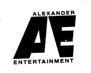AE ALEXANDER ENTERTAINMENT logo