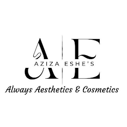 AE AZIZA ESHE'S ALWAYS AESTHETICS & COSMETICS logo