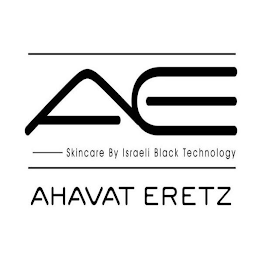 AE SKINCARE BY ISRAELI BLACK TECHNOLOGY AHAVAT ERETZ logo