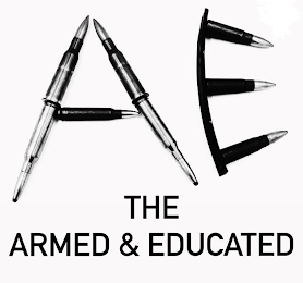 AE THE ARMED & EDUCATED logo