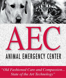 AEC ANIMAL EMERGENCY CENTER "OLD FASHIONED CARE AND COMPASSION... STATE OF THE ART TECHNOLOGY" logo