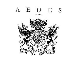 AEDES EST. 1995 AEDES DE VENUSTAS FIFTEEN CHRISTOPHER STREET logo