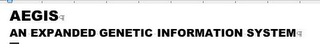 AEGIS AN EXPANDED GENETIC INFORMATION SYSTEM logo