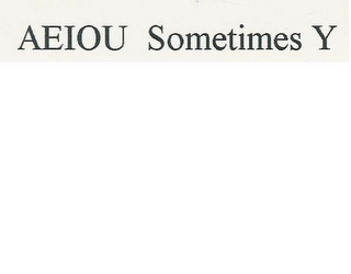 AEIOU SOMETIMES Y logo