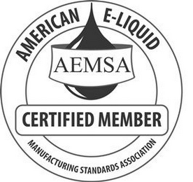 AEMSA AMERICAN E-LIQUID MANUFACTURING STANDARDS ASSOCIATION CERTIFIED MEMBER logo