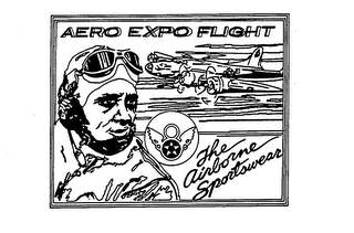 AERO EXPO FLIGHT THE AIRBORNE SPORTSWEAR logo