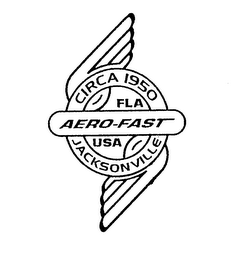 AERO-FAST CIRCA 1950 FLA USA JACKSONVILLE logo