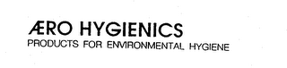AERO HYGIENICS PRODUCTS FOR ENVIRONMENTAL HYGIENE logo