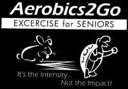 AEROBICS2GO EXERCISE FOR SENIORS IT'S THE INTENSITY... NOT THE IMPACT! logo
