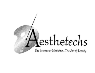 AESTHETECHS THE SCIENCE OF MEDICINE...THE ART OF BEAUTY logo
