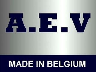 A.E.V MADE IN BELGIUM logo