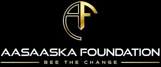 AF AASAASKA FOUNDATION BEE THE CHANGE logo