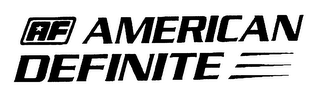 AF AMERICAN DEFINITE logo