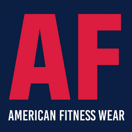 AF AMERICAN FITNESS WEAR logo