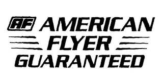 AF AMERICAN FLYER GUARANTEED logo