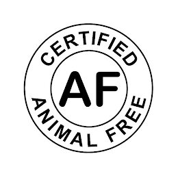 AF CERTIFIED ANIMAL FREE logo