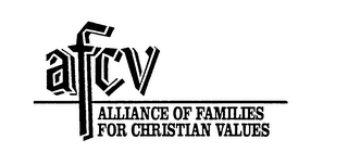 AFCV ALLIANCE OF FAMILIES FOR CHRISTIAN VALUES logo