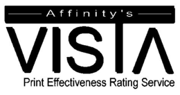 AFFINITY'S VISTA PRINT EFFECTIVENESS RATING SERVICE logo