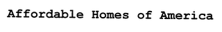 AFFORDABLE HOMES OF AMERICA logo