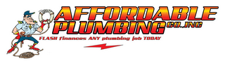 AFFORDABLE PLUMBING CO., INC FLASH FINANCES ANY PLUMBING JOB TODAY logo