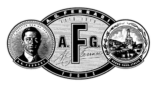 A.F.G. ESTD 1919 A.G. FERRARI FOODS LA QUALITA NON HA TEMPO BORGO TARO, ITALIA logo