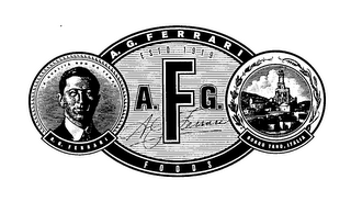 A.F.G. ESTD. 1919 BORGO TARO, ITALIA LA QUALITA NON HA TEMPO logo