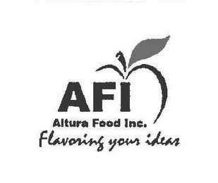 AFI ALTURA FOOD INC. FLAVORING YOUR IDEAS logo