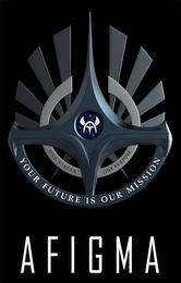 AFIGMA YOUR FUTURE IS OUR MISSION ONE VISION ONE PURPOSE logo