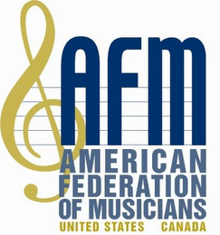 AFM AMERICAN FEDERATION OF MUSICIANS UNITED STATES AND CANADA logo